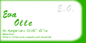 eva olle business card